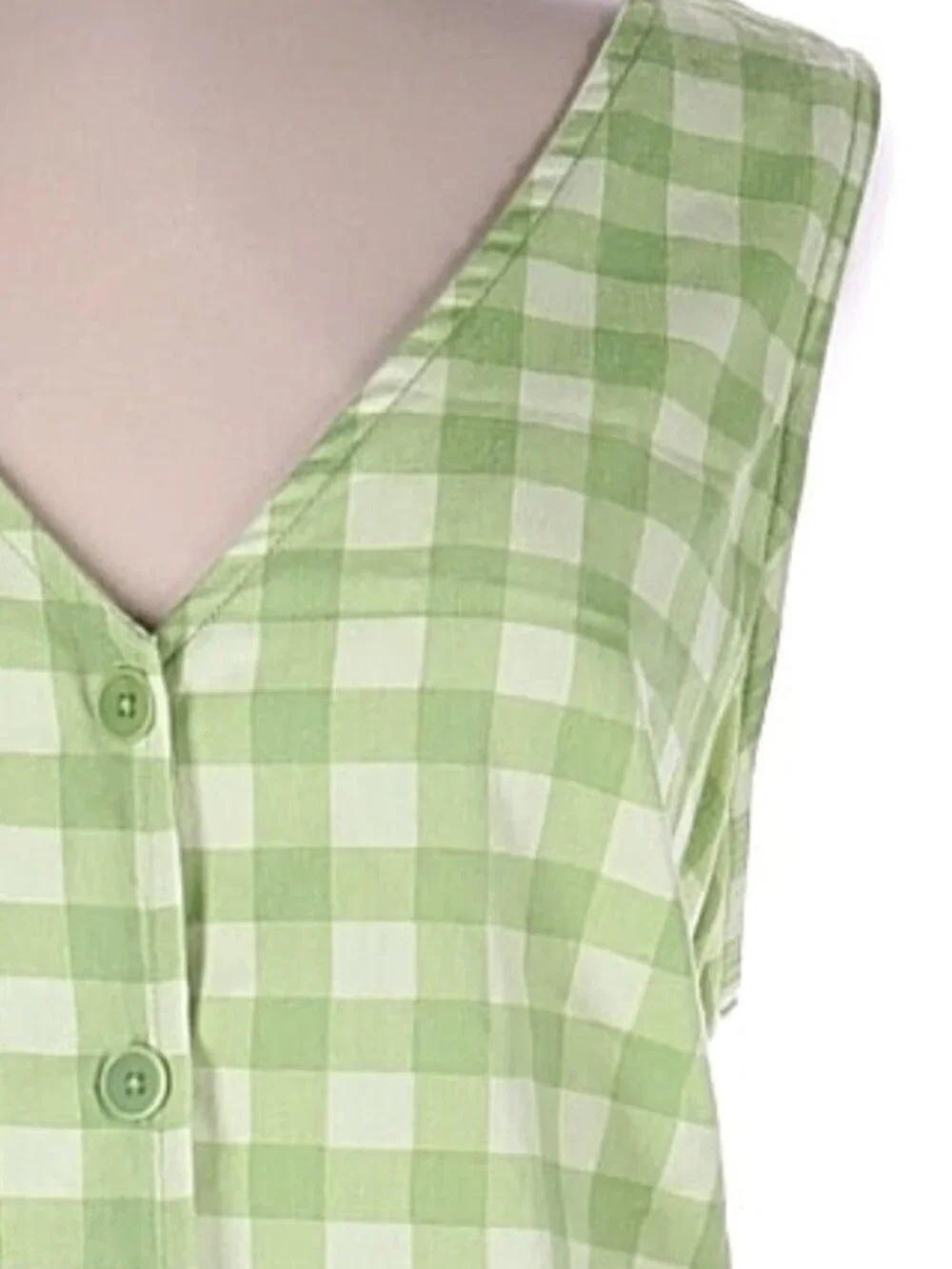 Lucy & Yak Finn Jumpsuit Grayson Gingham Green UK 18/US 14 NWT Organic Cotton